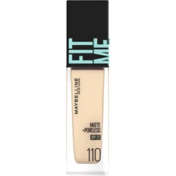 Maybelline Fit Me! Matte + Poreless Foundation - 110 Porcelain 30ml -Avène Store 070508 maybelline fit me matte poreless foundation 110 porcelain 30ml 2 800Wx800H