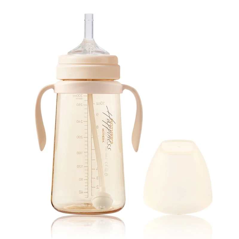 Mother-K PPSU Weighted Straw Bottle (Cream) 300ml 1 Mother-K PPSU Weighted Straw Bottle (Cream) 300ml