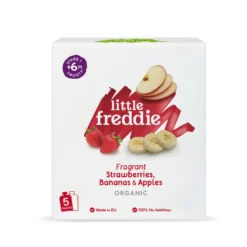 Little Freddie Organic Fragrant Strawberries, Bananas & Apples - Multipack 5×100g