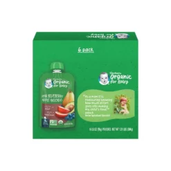 Gerber Organic Pear Blueberry Apple Avocado Fruit Puree Pouch 99g X 6pcs