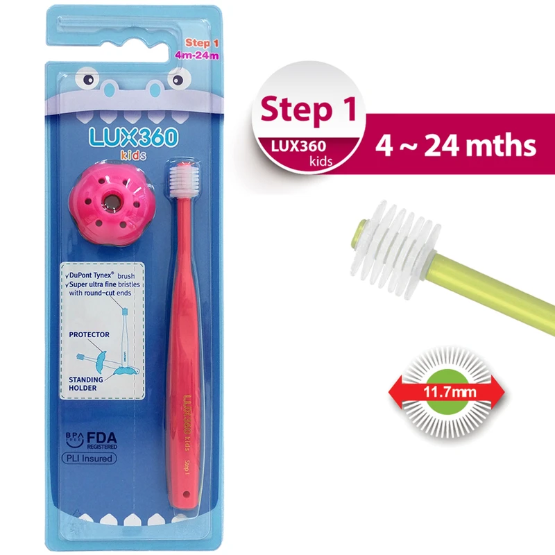 Vivatec LUX360 Toothbrush Step1 (4-24M) (Random Color) 1pc 3 Vivatec LUX360 Toothbrush Step1 (4-24M) (Random Color) 1pc - Image 3