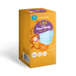 Mannings 3 Ply Medical Face Mask Level 3 Blue Kids (12.5cm X 7.5cm) 30pcs