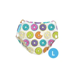 Charlie Banana 2-in-1 Swim Diaper & Training Pants W/snaps Delicious Donuts Large 1pc