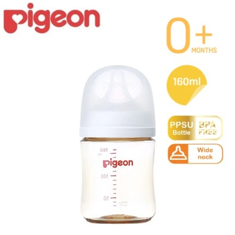 Pigeon PPSU Nursing Bottle With Peristaltic Plus SS Size Nipple 5oz/160ml (Random Color) 1 Pigeon PPSU Nursing Bottle With Peristaltic Plus SS Size Nipple 5oz/160ml (Random Color)