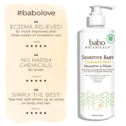 Avène Store -Avène Store 853853 babo botanicals sensitive eczema fragrance free shampoo and wash 473ml 2 800Wx800H