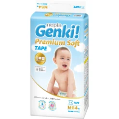 Nepia Genki! Premium Soft Tape M 64pcs (Random New/Old Package)
