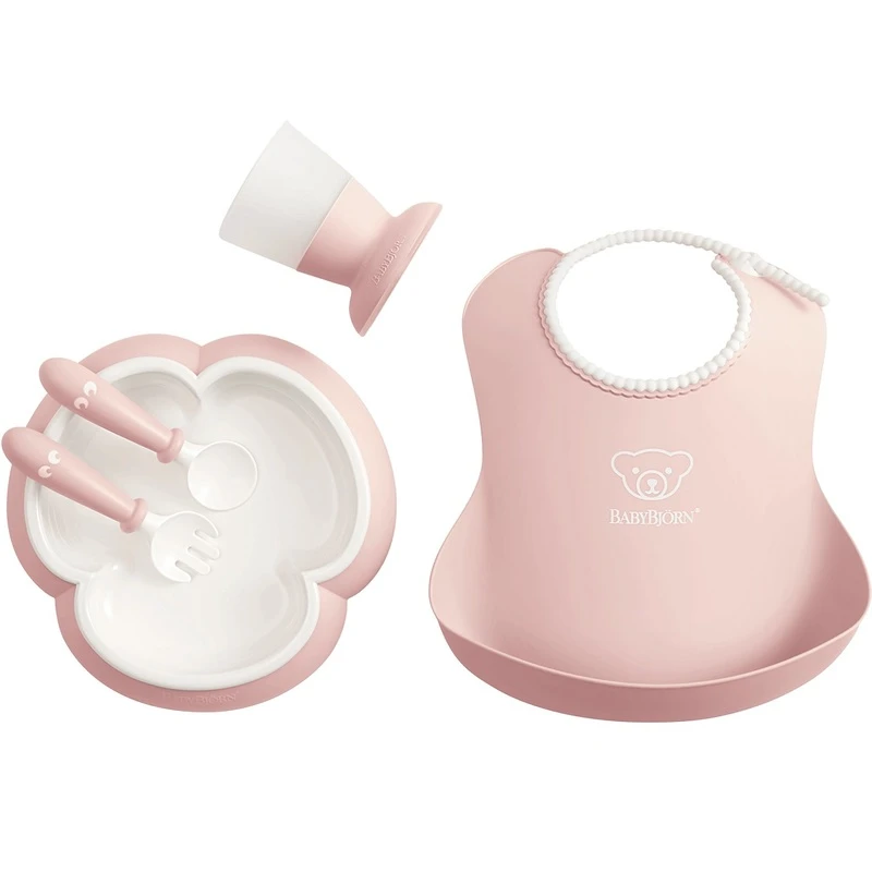 BabyBjorn Baby Dinner Set (Powder Pink) 1 Set 1 BabyBjorn Baby Dinner Set (Powder Pink) 1 Set