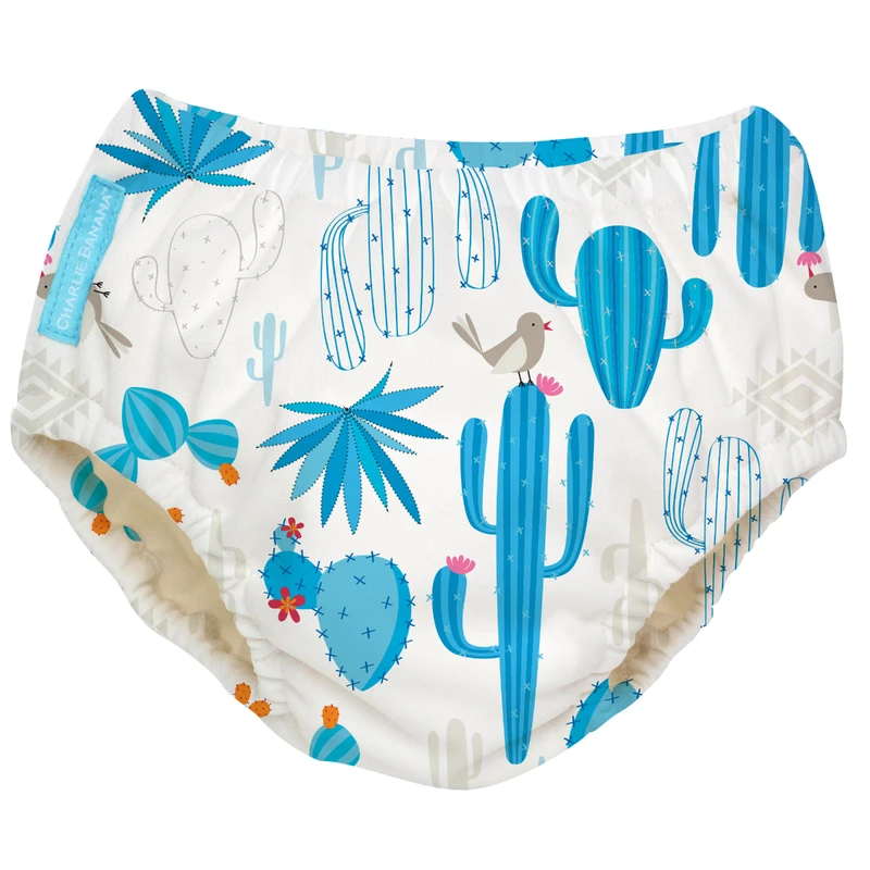 Charlie Banana 2-in-1 Swim Diaper & Training Pants Cactus Azul Medium 1pc 2 Charlie Banana 2-in-1 Swim Diaper & Training Pants Cactus Azul Medium 1pc - Image 2