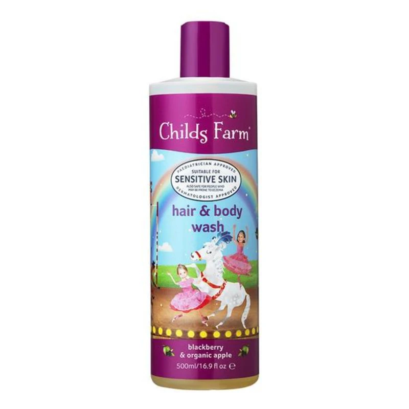 Childs Farm Blackberry & Organic Apple Hair & Body Wash 500ml 1 Childs Farm Blackberry & Organic Apple Hair & Body Wash 500ml