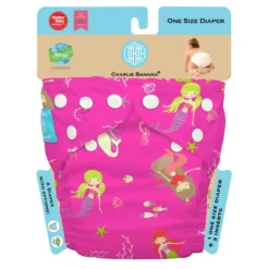 Charlie Banana Diaper One Size Hybrid AIO - Mermaid Zoe 1pcs + 2 Inserts -Avène Store 994632 charlie banana diaper one size hybrid aio mermaid zoe 1pcs 2 inserts 3 800Wx800H
